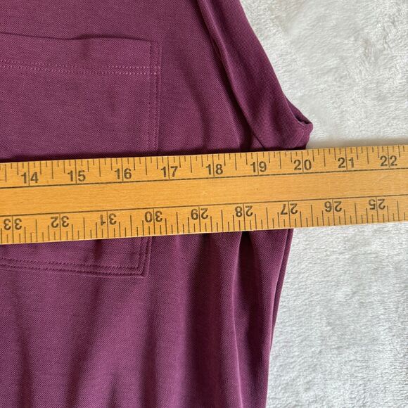 Lou & Grey Shorts Romper Size Large Maroon/Purple Sleeveless Drawstring Waist - Picture 5 of 8